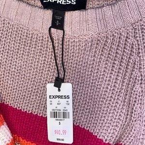Purple Striped Express Sweater